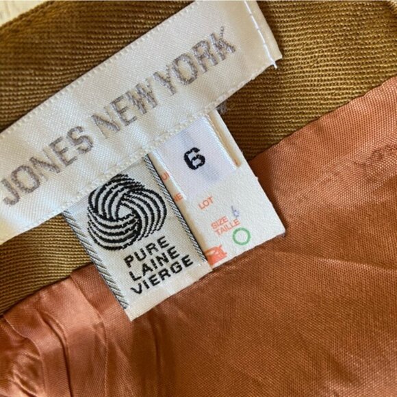 Jones New York Brown Pure Wool Pencil Skirt Women’s Size 6 - Picture 3 of 8